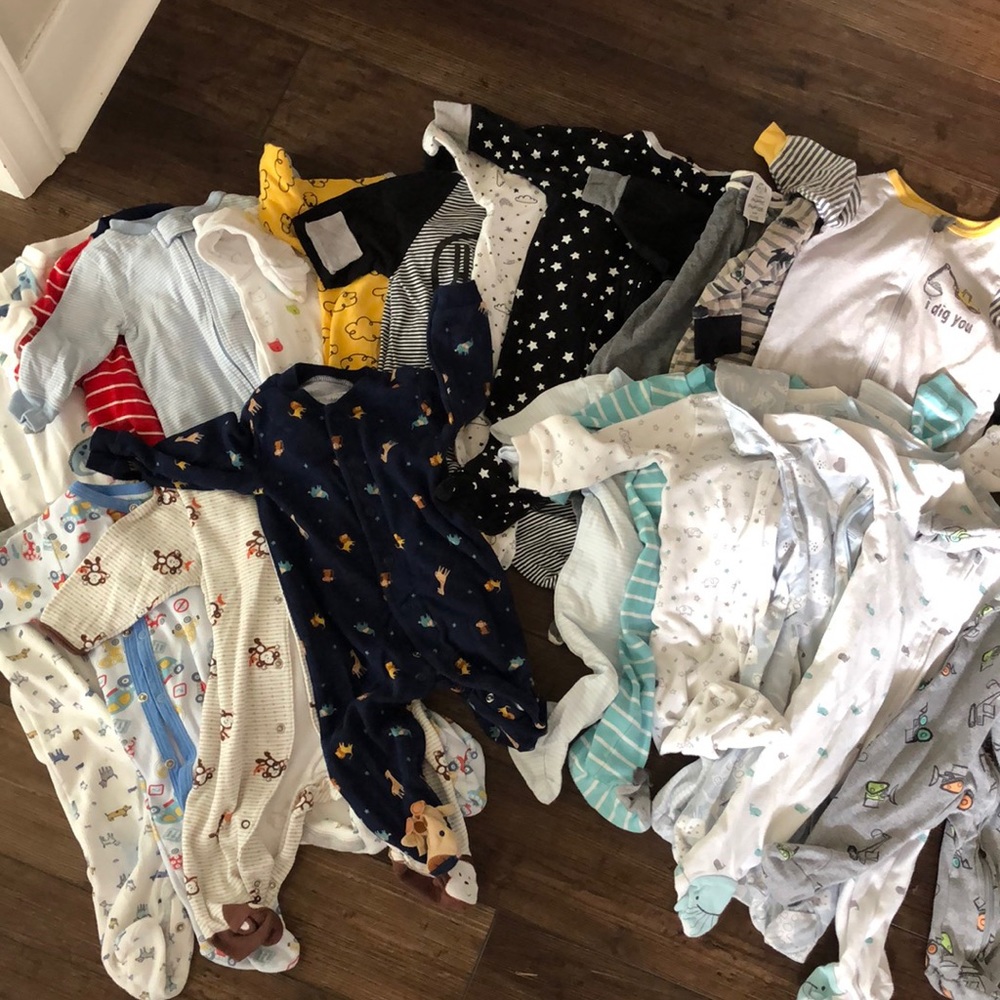 22TOTAL 6M, Variety Bundle, Zip & Button Footed PJ